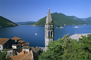 Church of St. Nikola with islet monasteries of St. George and Our Lady of the Lake, Perast, The Boka Kotorska (Bay of Kotor), UNESCO World Heritage Site, Montenegro, Europe