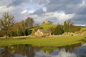 Church of St. Oswald, with unique separate bell tower, Eden Valley, Cumbria