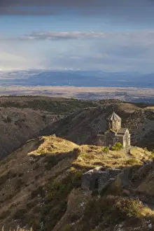 Aragatsotn Prints: Church of Surb Astvatsatsin (Vahramashen Church) at Amberd fortress located on the slopes of Mount Aragats