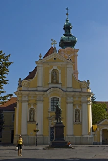 Gyor Prints: Church in the town of Gyor, Hungary, Europe