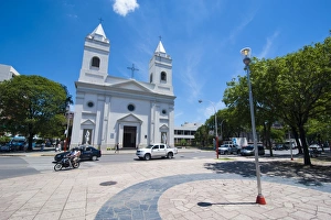 Argentinean Culture Prints: Church on the Town square, Resistencia, Argentina, South America