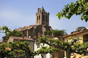 Church viewed from the market square, Prats-de-Mollo-de-Preste, Languedoc-Roussillon