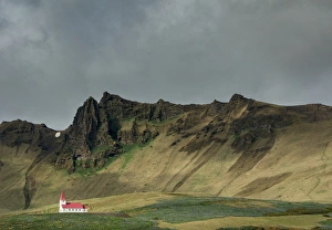 Traditionally Icelandic Prints: Church, Vik, Iceland, Polar Regions