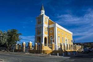 Bright Color Prints: Church in Willemstad, capital of Curacao
