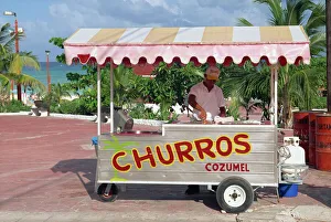 Eating And Drinking Prints: A churros seller