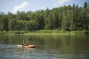 Canoeing Prints: Cime Adventure, Gaspe peninsula, province of Quebec, Canada, North America