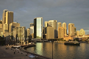 Modern Design Prints: Circular Quay, Sydney Cove and city skyline, Sydney, New South Wales, Australia, Pacific