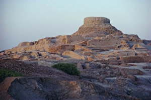 Indus Prints: The Citadel with the Buddhist stupa dating from 2nd century AD