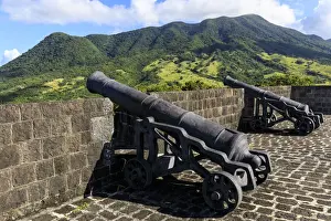 Stone Wall Prints: Citadel cannons, Brimstone Hill Fortress National Park, UNESCO World Heritage Site, St