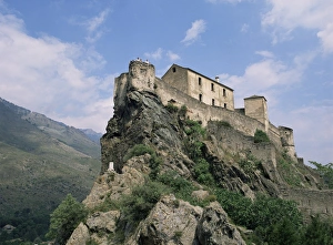 Hill Town Prints: The Citadel at Corte, Corsica, France, Europe