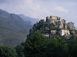 Hill Town Prints: The Citadel and Haute Ville, Corte, former capital of the island, Corsica, France, Europe
