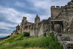 Occitania Prints: Cite de Carcassonne citadel, UNESCO World Heritage Site