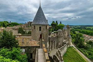 Ramparts Prints: Cite de Carcassonne citadel, UNESCO World Heritage Site