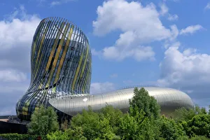 Wine Prints: The Cite du Vin Museum, Bordeaux, Gironde, Aquitaine, France, Europe
