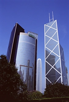 Repeat Prints: Citibank Tower and Bank of China, Central, Hong Kong Island, Hong Kong, China, Asia