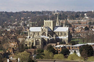Winchester Prints: City and cathedral, Winchester, Hampshire, England, United Kingdom, Europe