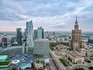 Warsaw Prints: City Centre Skyline and Palace of Culture and Science