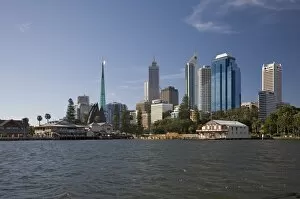 Images Dated 21st November 2006: City centre from the Swan River, Perth, Western Australia, Australia, Pacific