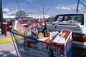 Trolley Prints: City Europe shopping complex, Calais, France, Europe