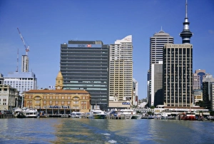 Depot Prints: City ferry port terminal and Sky Tower