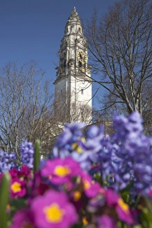 Civic Centre Prints: City Hall in Civic Centre, Cardiff, Wales, United Kingdom, Europe