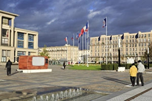 Normandie Prints: City Hall Gardens, Le Havre, Normandy, France, Europe