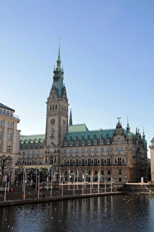 Local Government Prints: City Hall, Hamburg, Germany, Europe