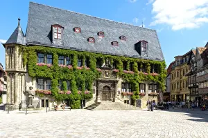 Quedlinburg Prints: City Hall, Quedlinburg, UNESCO World Heritage Site, Harz, Saxony-Anhalt, Germany, Europe