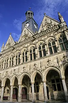 Hall Prints: City Hall of Saint-Quentin, Aisne department, Picardy region, northern France, Europe