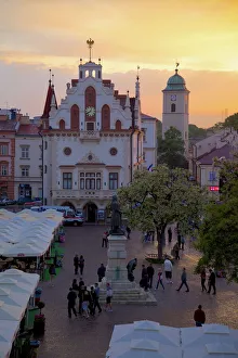 Rzeszow Prints: City Hall at sunset, Market Square, Old Town, Rzeszow, Poland, Europe