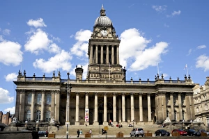 Victoria Square Prints: The City Hall, Victoria Square, The Headrow, Leeds, West Yorkshire, England