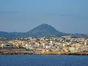 Heraklion Prints: City of Heraklion seen from the sea at sunrise, Crete, Greek Islands, Greece, Europe