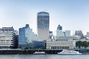 City of London skyline showing the Walkie Talkie building, London, England, United Kingdom