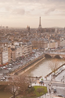 The city of Paris from Notre Dame cathedral, Paris, France, Europe