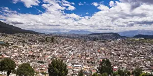 City of Quito with the Historic Centre of Quito Old Town in the foreground, seen