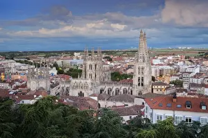 Castile And Leon Prints: City showing the Gothic Cathedral, UNESCO World Heritage Site, Burgos, Castile and Leon