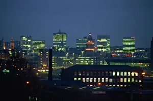 Yorkshire Prints: City skyline from the Armley area, Leeds, Yorkshire, United Kingdom, Europe