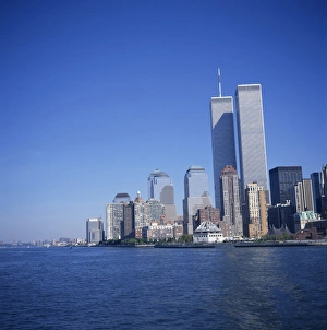 World Trade Center Prints: City skyline with Battery Park at the southern tip