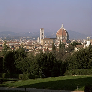 Boboli Gardens Prints: City skyline from Boboli Gardens