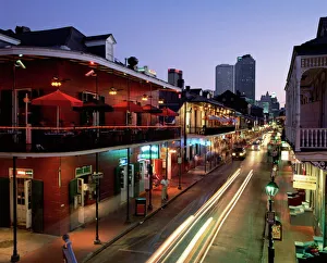 Nighttime Prints: City skyline and Bourbon Street
