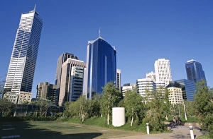 Perth Prints: City skyline from central bus depot, Perth, Western Australia, Australia, Pacific