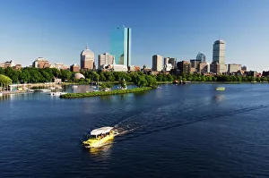 Boston Prints: City skyline across the Charles River