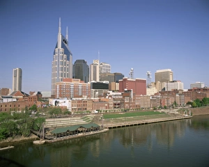 Highrise Prints: City skyline and the Cumberland river