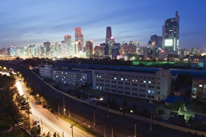 Motoring Prints: City skyline, Guomao business district, Beijing, China, Asia