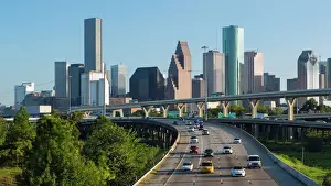 Texas Prints: City skyline, Houston, Texas, United States of America, North America