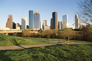 Texas Prints: City skyline, Houston, Texas, United States of America (U