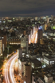 Freeways Prints: City skyline, Ikebukuro, Tokyo, Honshu, Japan, Asia
