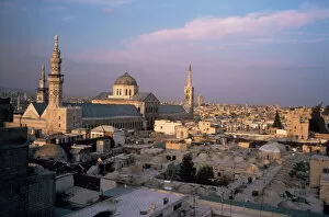 City skyline including Omayyad mosque and souk