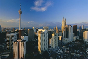 City skyline including the Petronas Building