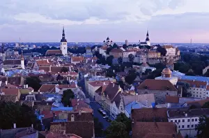 Estonia Prints: City skyline, Old Town, UNESCO World Heritage Site, Tallinn, Estonia, Baltic States